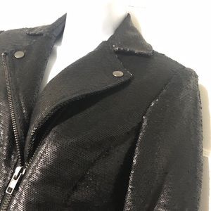 Mural Anthropologie Sequin Moto Jacket Bomber